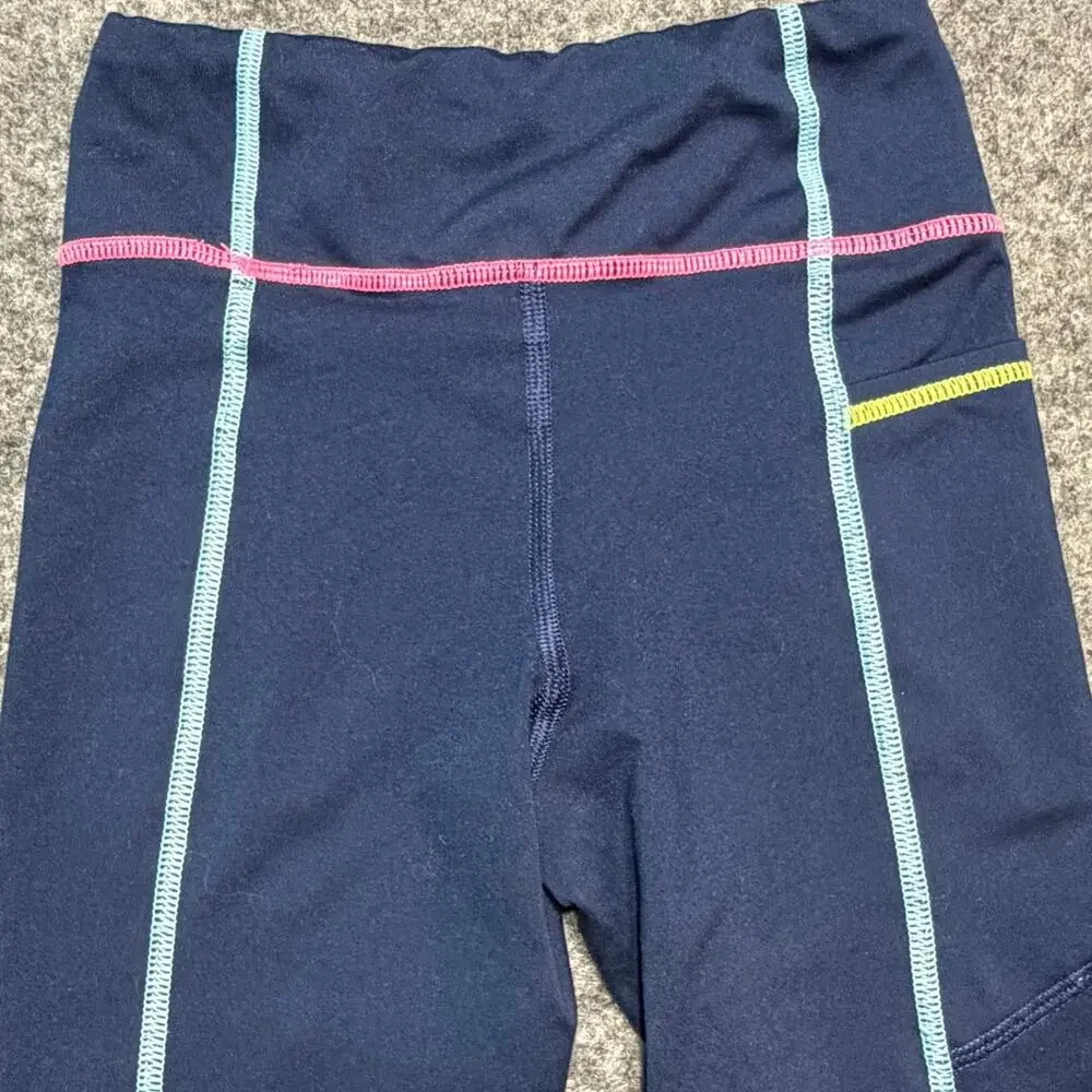 Vineyard Vines Girls‎ Performance Leggings Navy Color Stitch Size  S 7/8